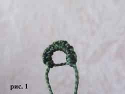 Цепочка из полуколец - фриволите