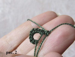 Цепочка из полуколец - фриволите