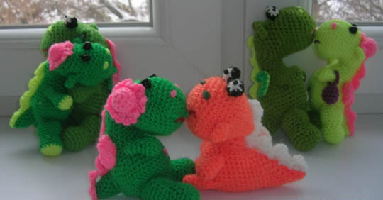 мягкие динозаврики