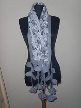 шарф "весение цветы" валяние