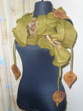 валяние шарф осень