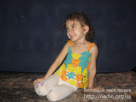 детская вязаная майка
