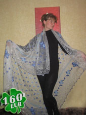 платок паутинка с вышивкой