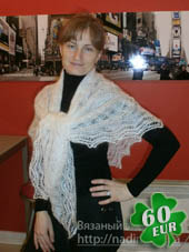 белый пуховый платок