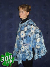 вязаное пончо