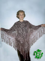 вязаное пончо